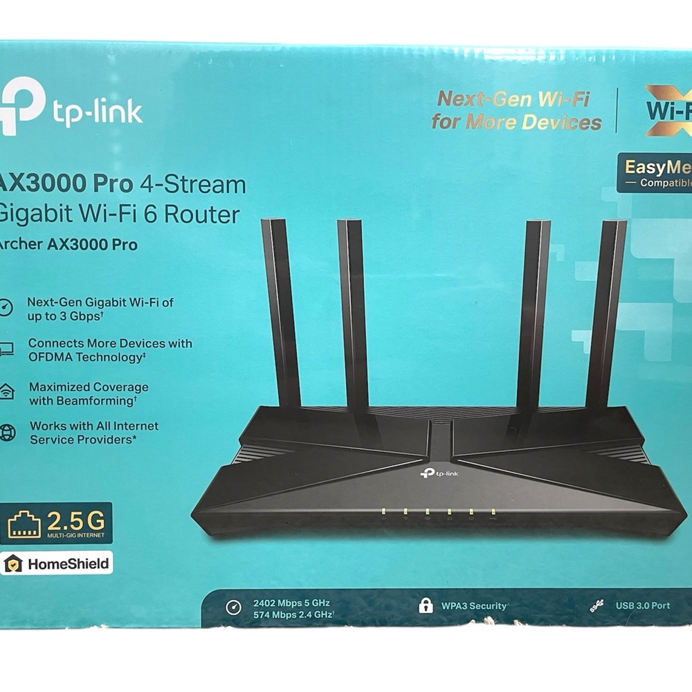 TP-Link Archer AX3000 Pro Wi-Fi 6 Router – Brand New, Sealed Box